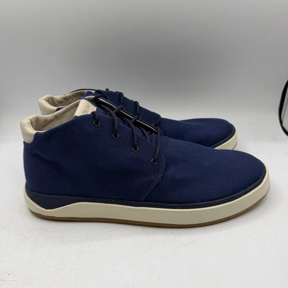OluKai Papaku 'Ili Chukka Boots Mens Sz 11 Navy Blue Lace Up Ankle 10539-5454